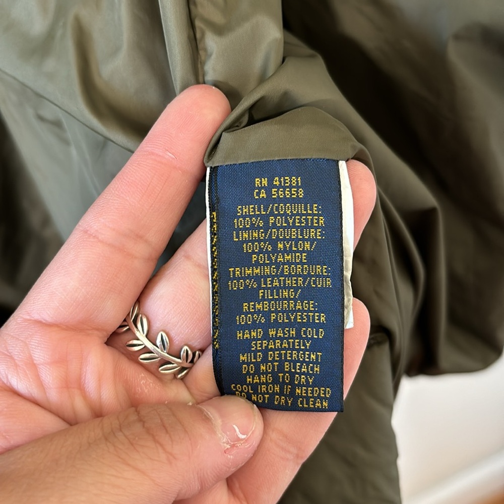 Polo Ralph Lauren Vintage Men’s Quilted Riding Barn Coat Bomber Full Zip Jacket - Picture 13 of 13